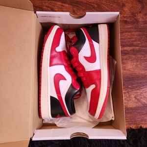 Nike Wmns Air Jordan 1 Low Reverse Black Toe Women Unisex AJ1 Casual DC0774-160.